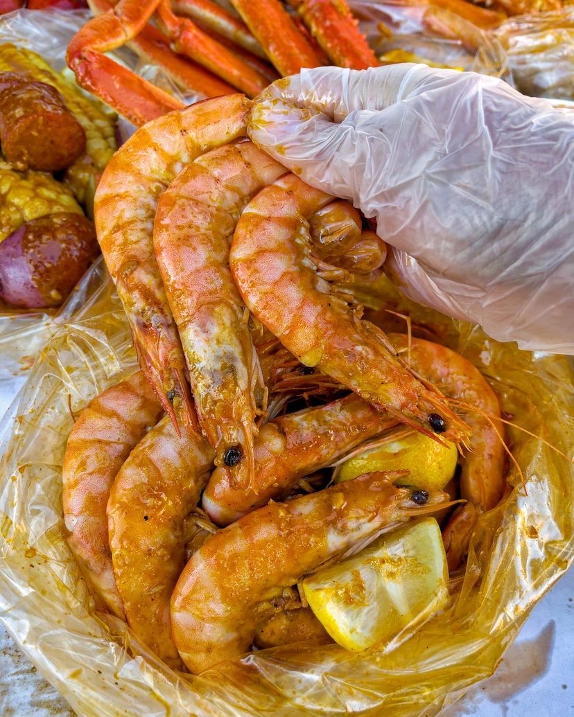 Cajun shrimp in a bag seafood boil San Fernando Valley